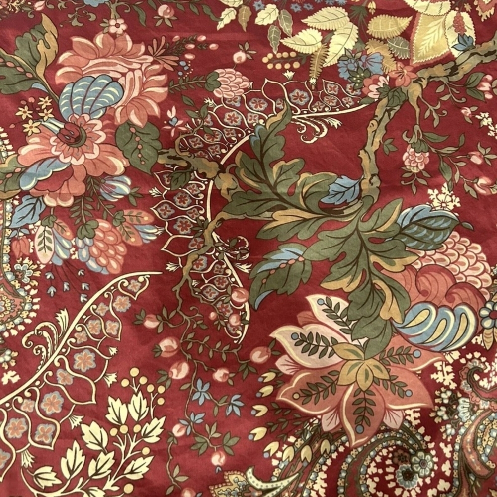 Pottery Barn Duvet Cover - King - Clara Palampore Paisley Floral Red